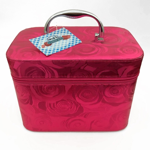 Karriage Mate Metallic Pink Rose Cosmetic Box - Picture 1 of 6